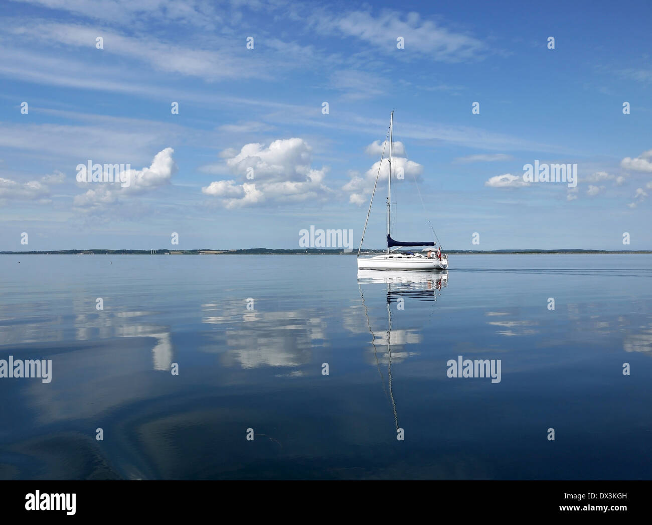 calmness at limfjorden, nordjylland, denmark Stock Photo