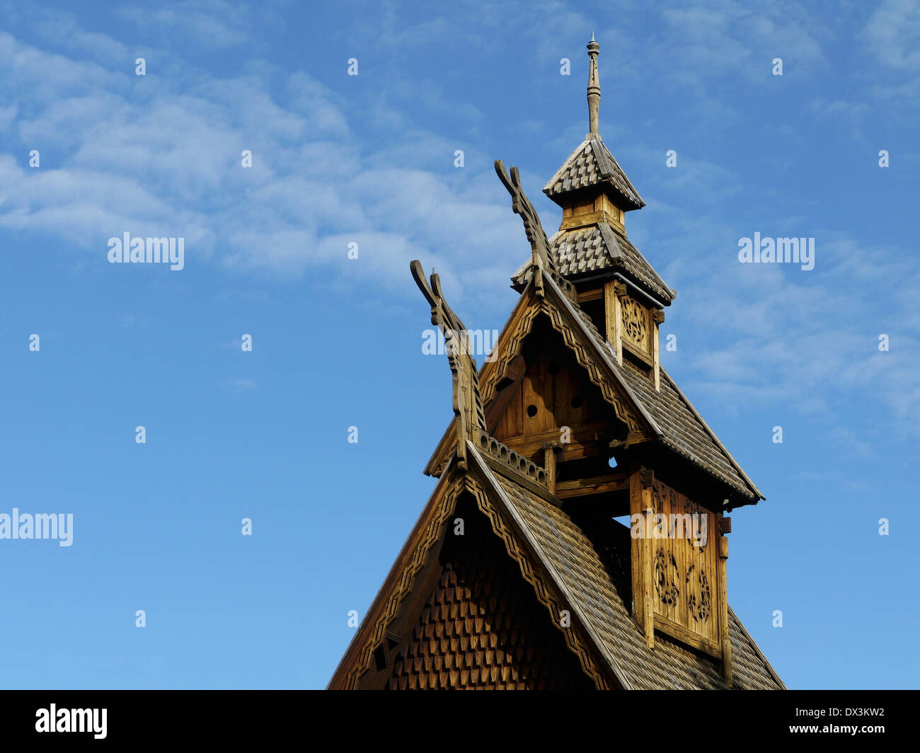 stave church, oslo, norway Stock Photo