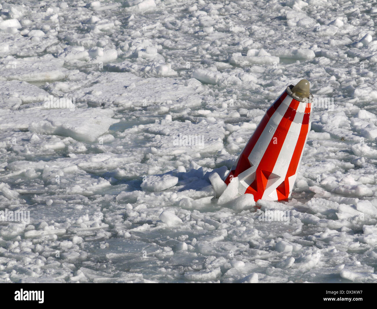 safe water mark, oslofjord, norway Stock Photo