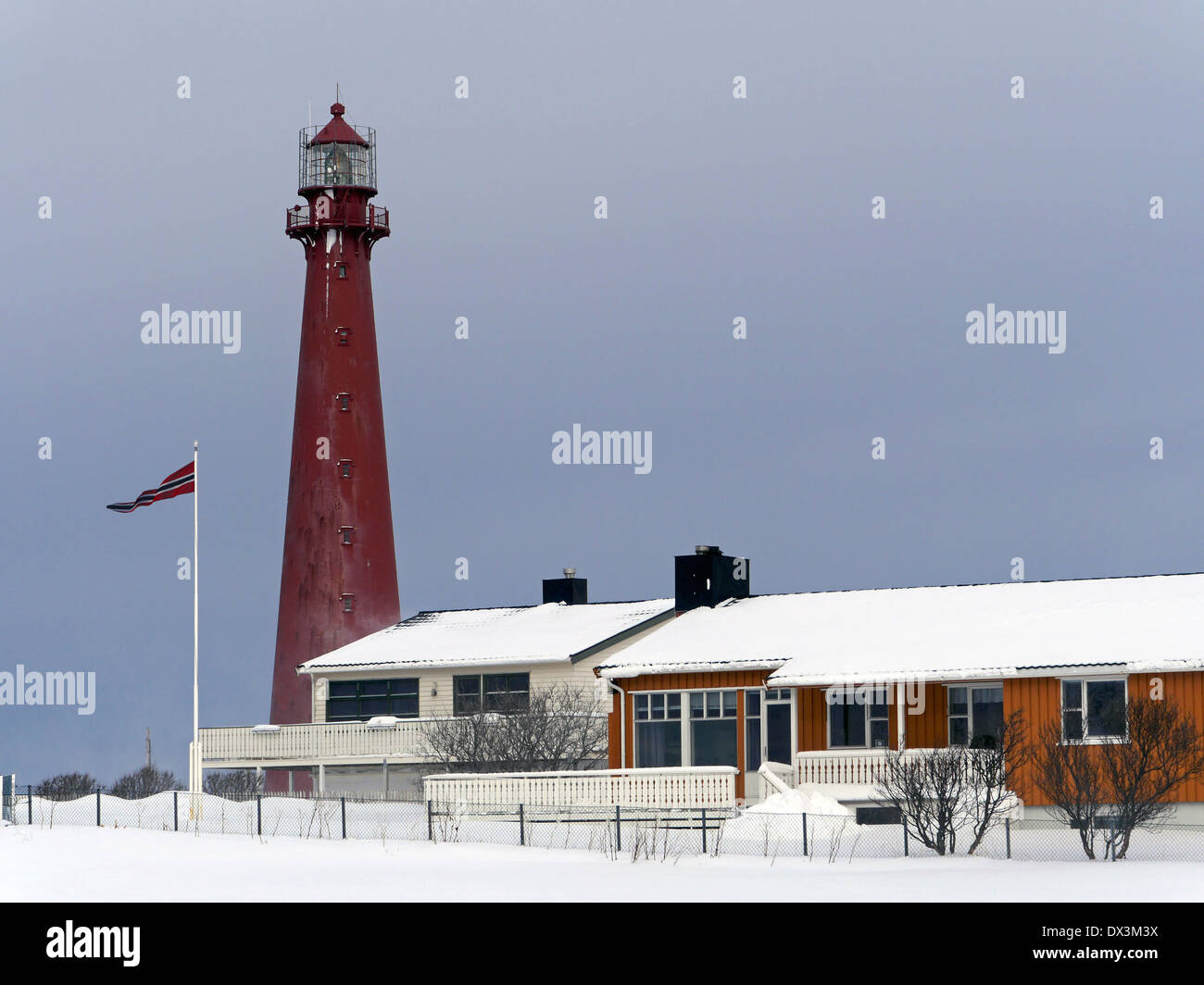 andenes fyr, lighthouse of andenes, andøya, vesterålen, nordland, norway Stock Photo