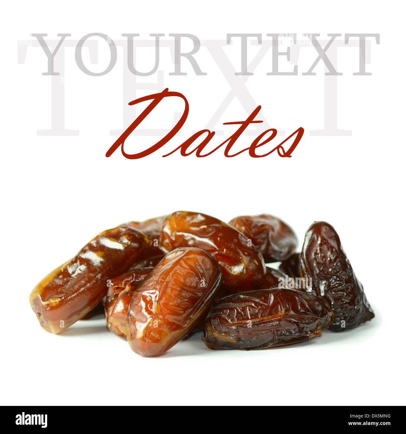 The dates close-up isolated on white background Stock Photo - Alamy