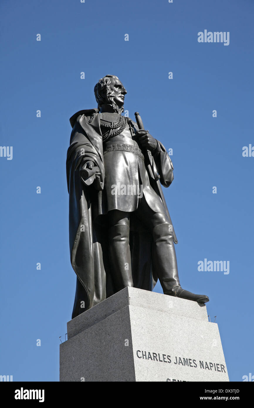 Charles James Napier statue in Trafalgar Square London Stock Photo Alamy