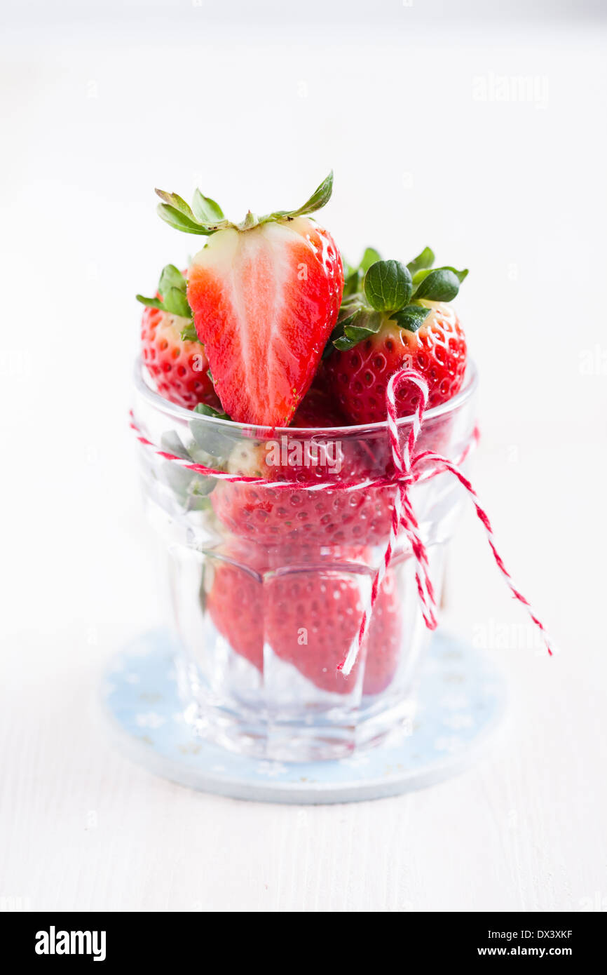 Glass of strawberries hi-res stock photography and images - Alamy