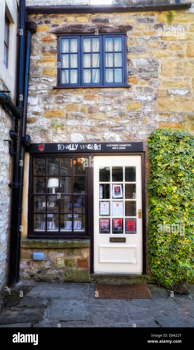 Totally wicked shop selling E cigarettes and E liquid Bakewell Derbyshire  England uk Stock Photo