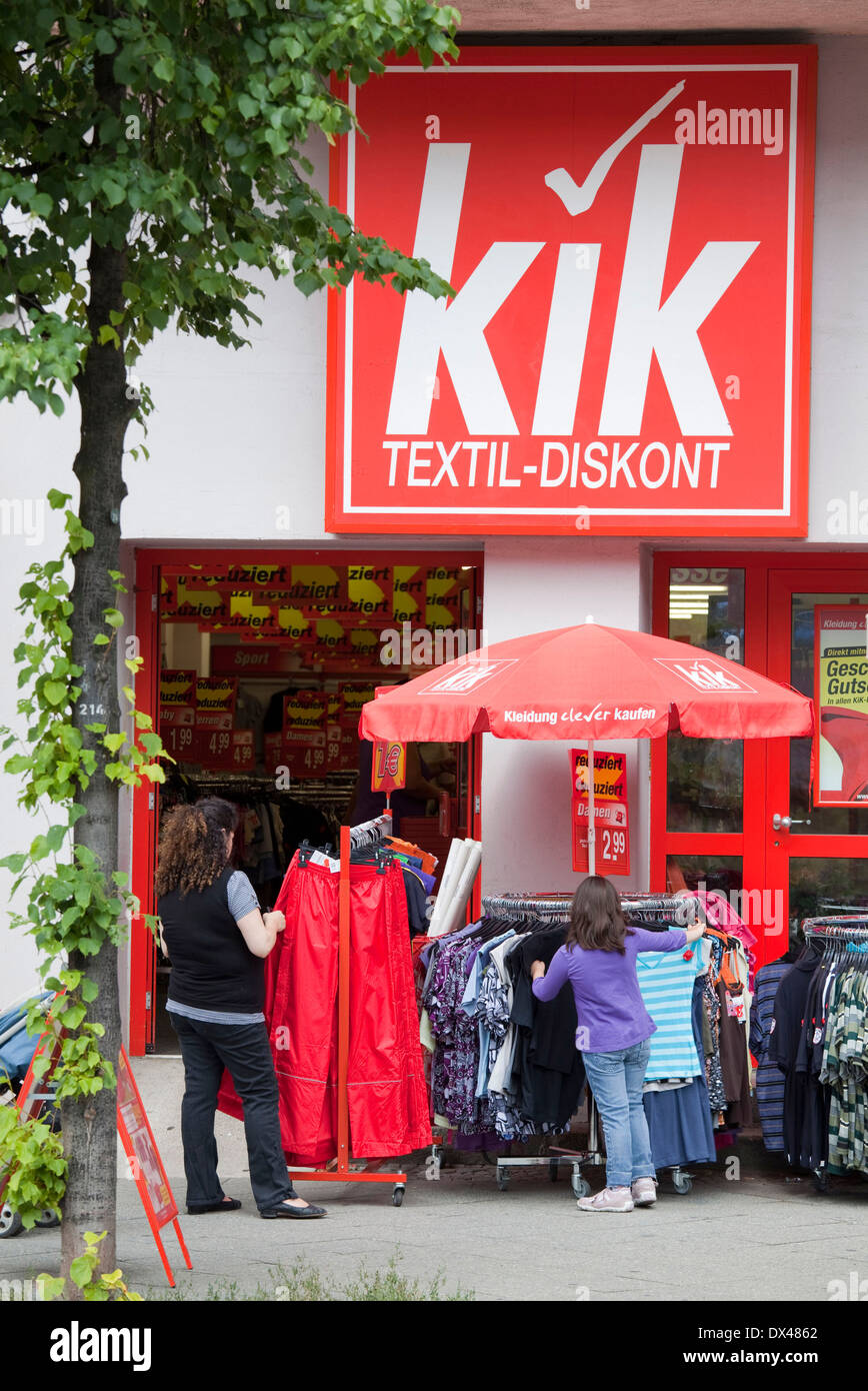 Kik Textil Discount Stock Photo - Alamy