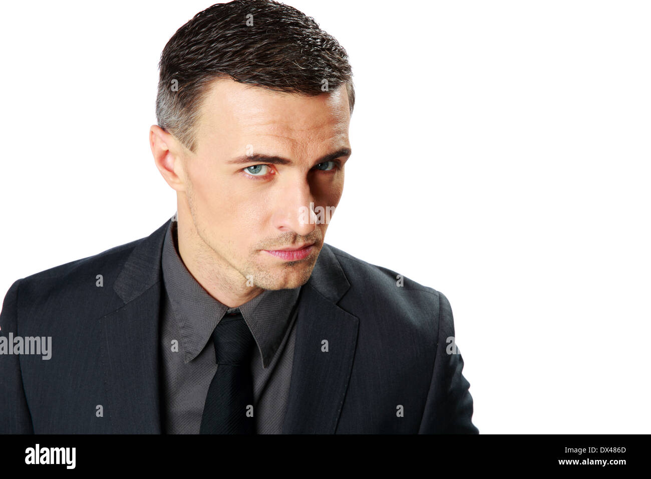 Portrait of a confident businessman isolated on a white background ...