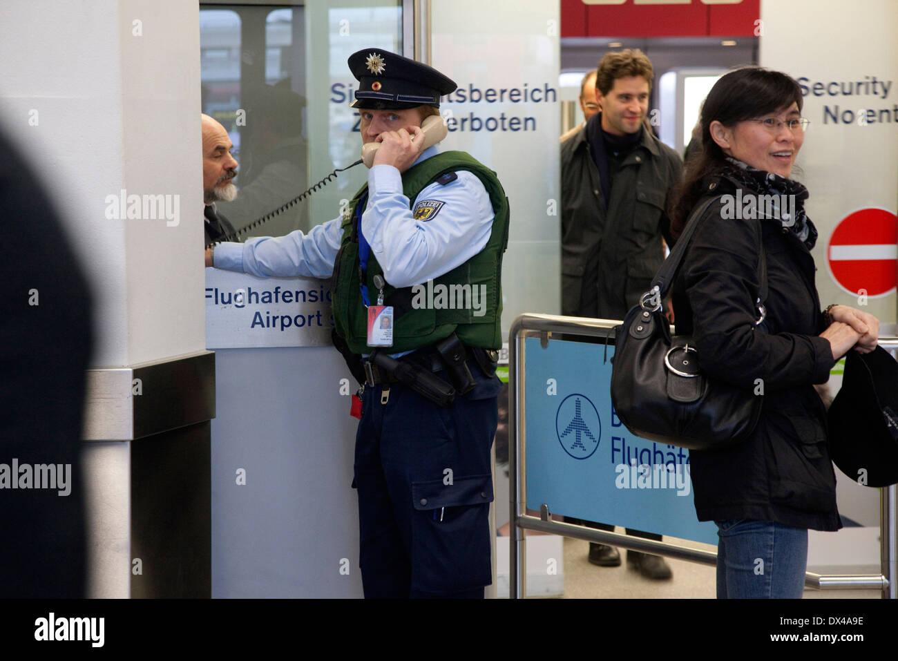 Security Tegel Airport Stock Photo Alamy