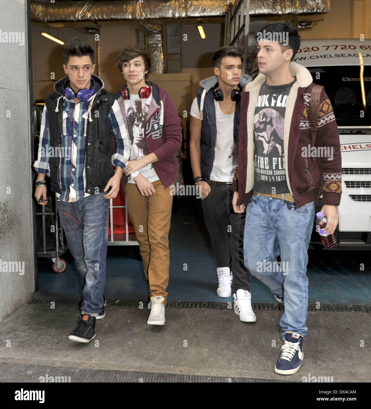 Jamie Hamblett aka JJ, George Shelley, Josh Cuthbert and Jaymi Hensley ...