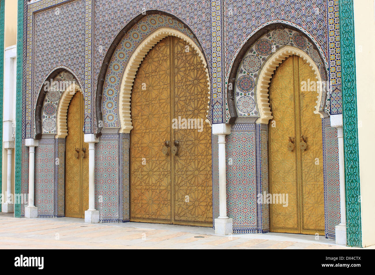 Entrance of the Royal Palace in Fes, Morocco Stock Photo - Alamy