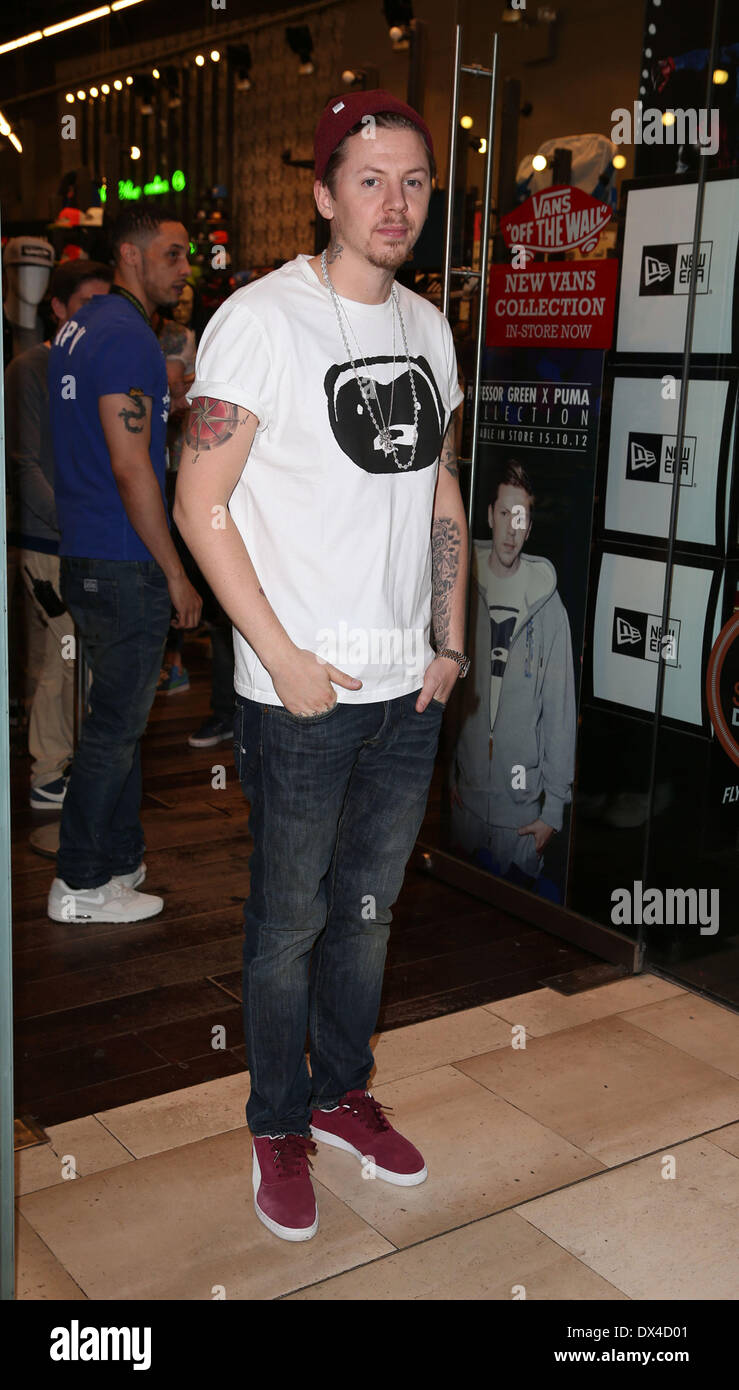 Professor Green launches his new PUMA collection at Footasylum, Westfield  White City London, England - 16.10.12 Stock Photo - Alamy