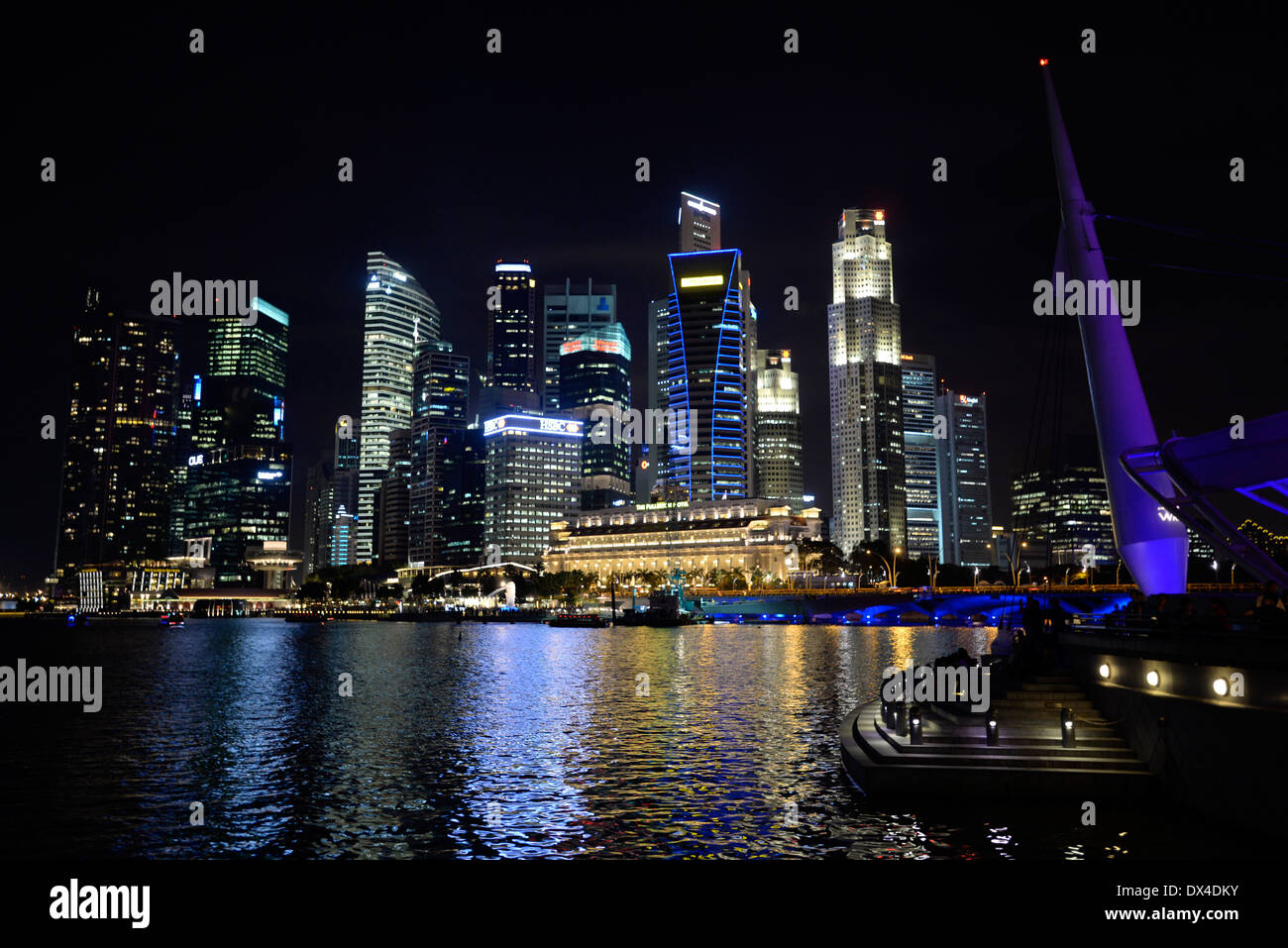 Night at marina bay hi-res stock photography and images - Alamy