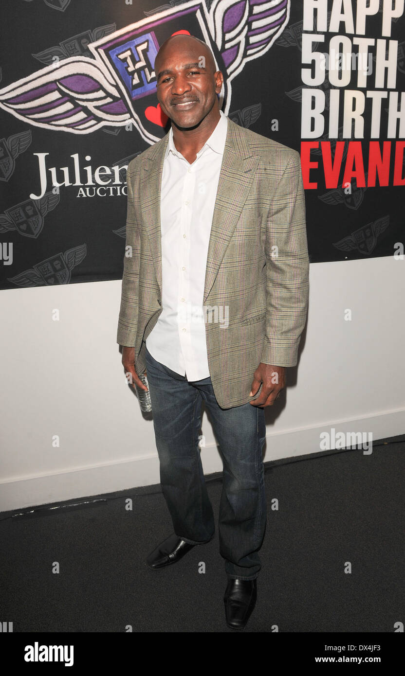 Evander Holyfield Evander Holyfield's official 50th birthday celebration and auction at Julien's Auctions Gallery Los Angeles, California - 19.10.12 Featuring: Evander Holyfield When: 19 Oct 2012 Stock Photo