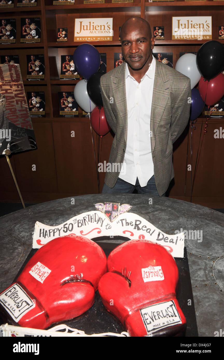 Evander Holyfield Evander Holyfield's official 50th birthday celebration and auction at Julien's Auctions Gallery Los Angeles, California - 19.10.12 Featuring: Evander Holyfield When: 19 Oct 2012 Stock Photo