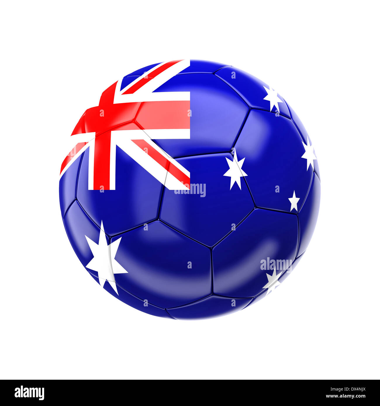 3d soccer ball with australia flag Stock Photo