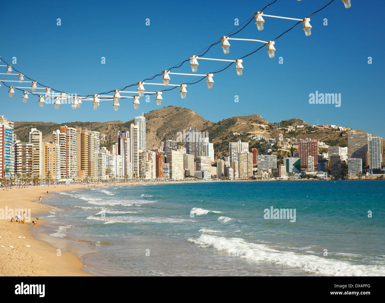 Benidorm beach, Spain. Stock Photo