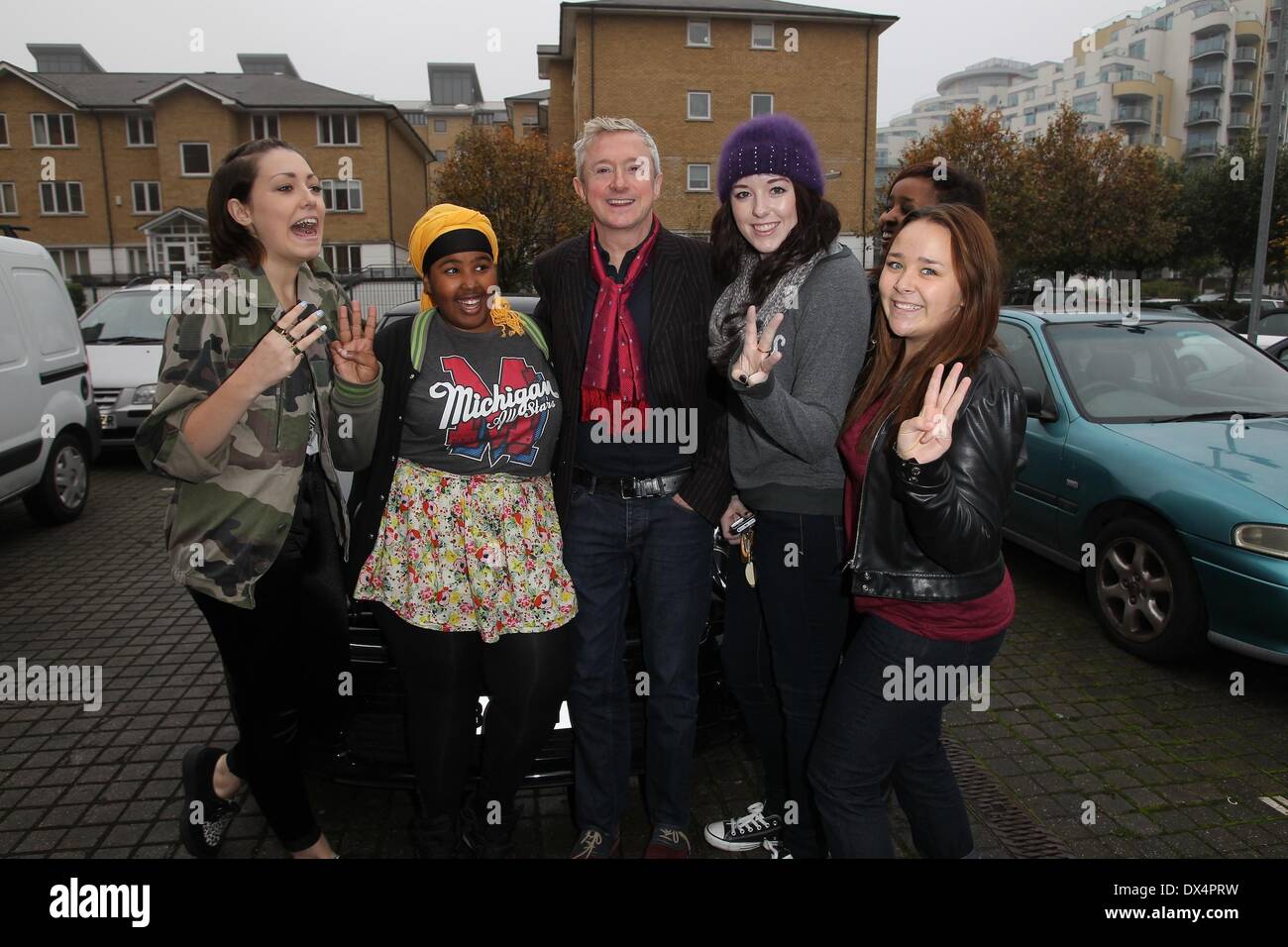 Louis Walsh 'X Factor' contestants and judges arriving at the studios