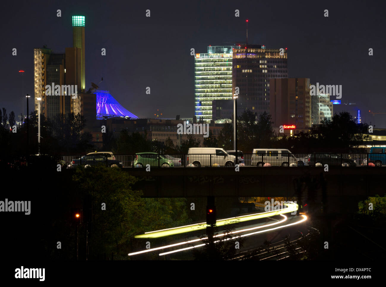 Potsdamer Platz at night Stock Photo - Alamy