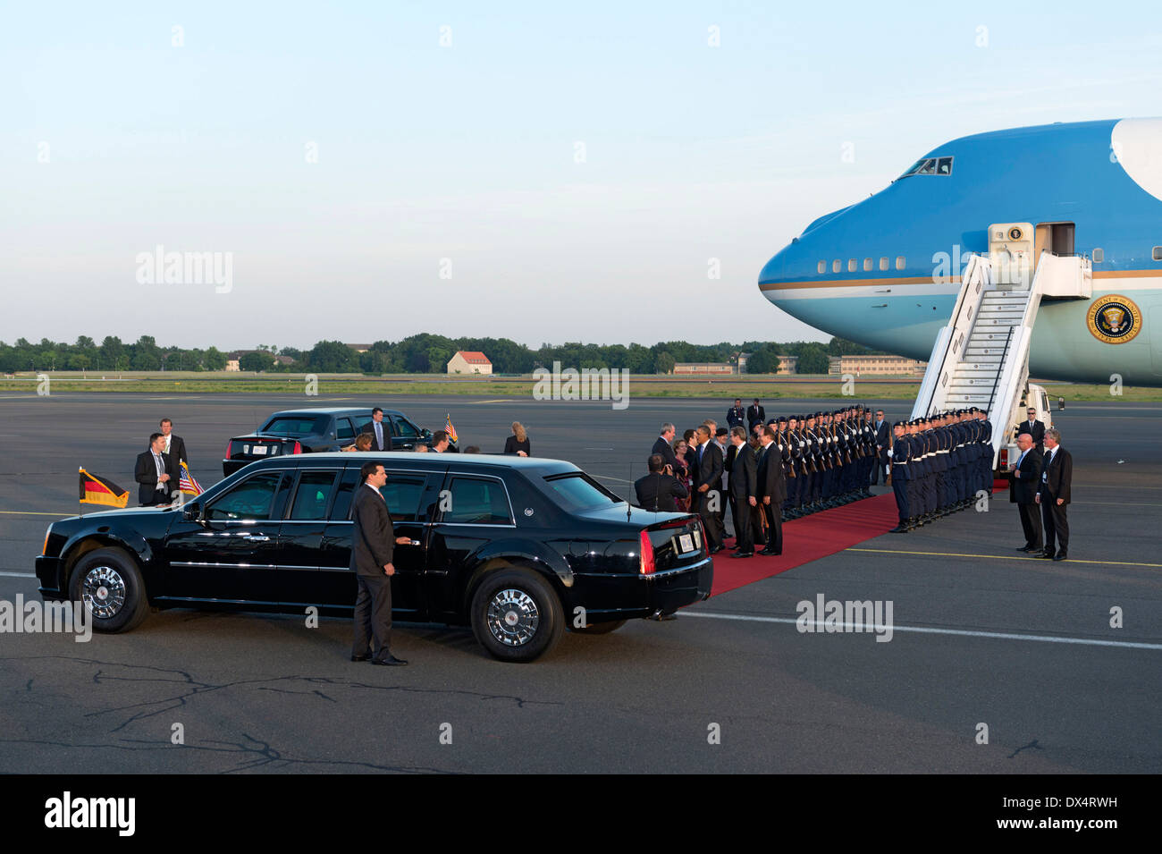 Obama in Berlin Stock Photo