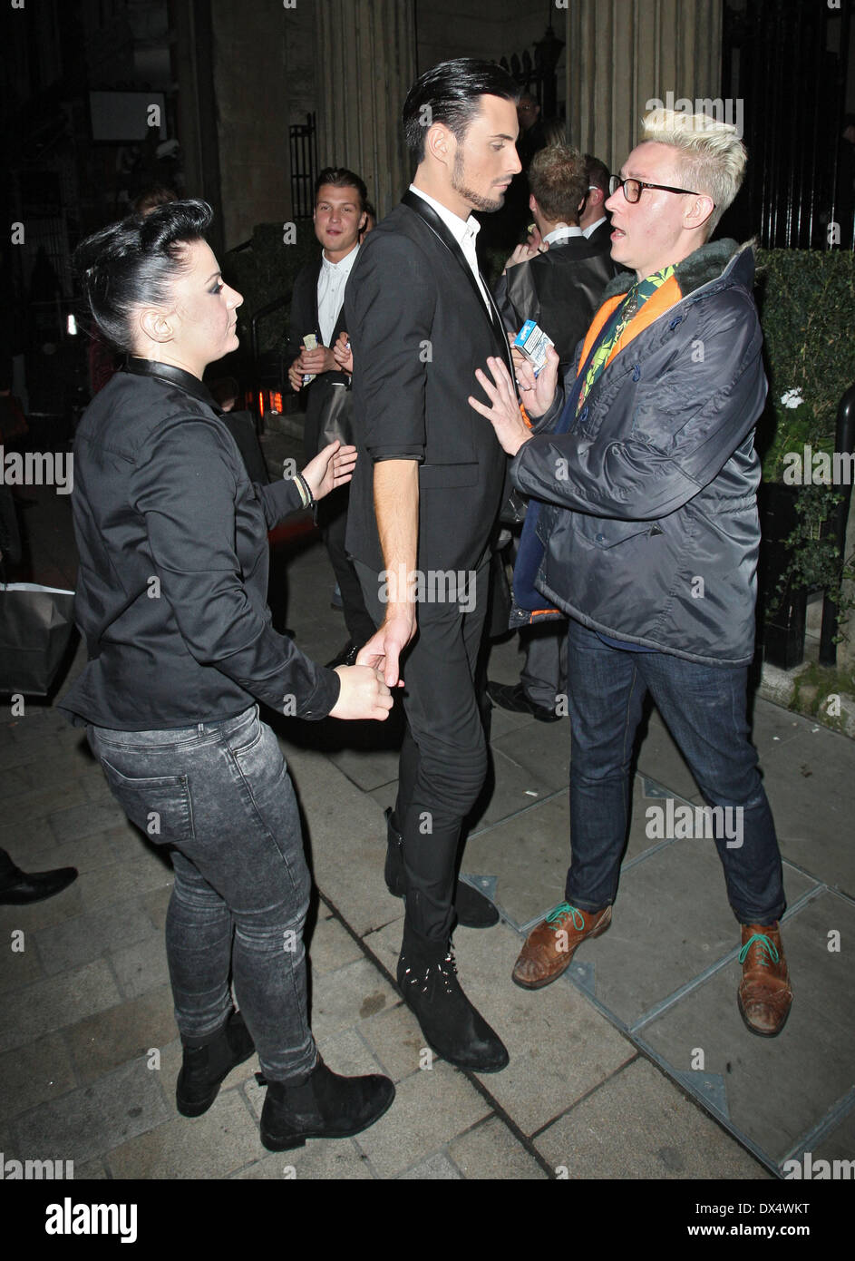 Lucy Spraggan and Rylan Clark leaving the Attitude Magazine Awards held