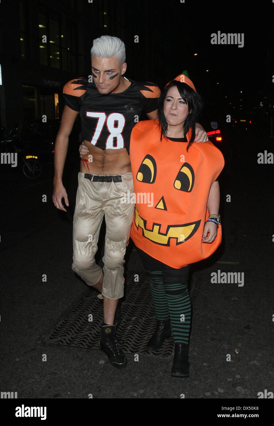 X Factor finalists Rylan Clark and Lucy Spraggon Leaving Mahiki Club