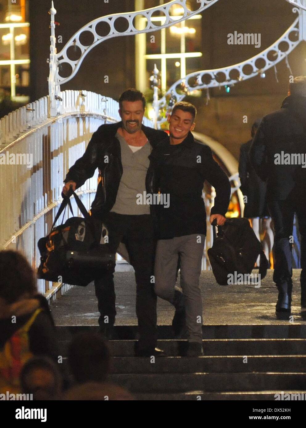 Emmett J Scanlan, Kieron Richardson E4's Hollyoaks cast seen shooting ...