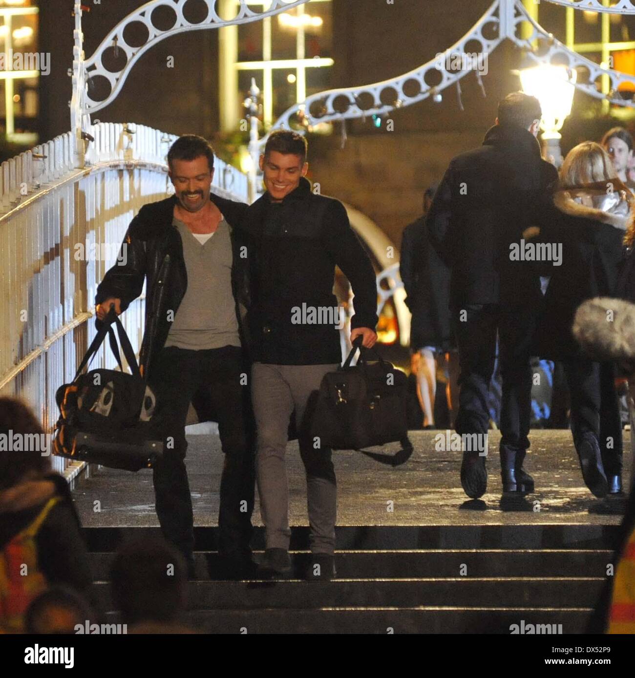 Emmett J Scanlan, Kieron Richardson E4's Hollyoaks cast seen shooting ...