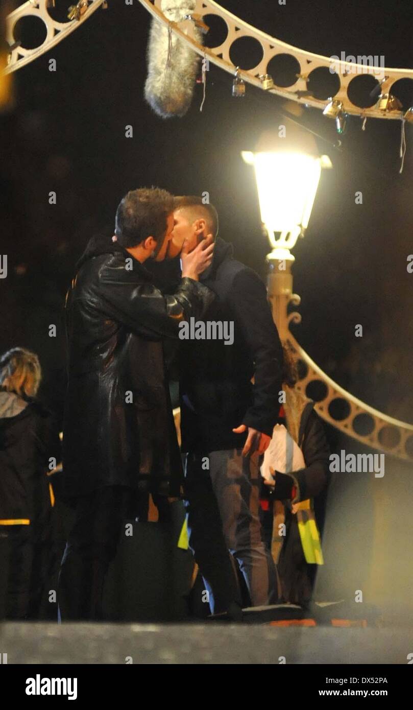 Emmett J Scanlan, Kieron Richardson E4's Hollyoaks cast seen shooting ...