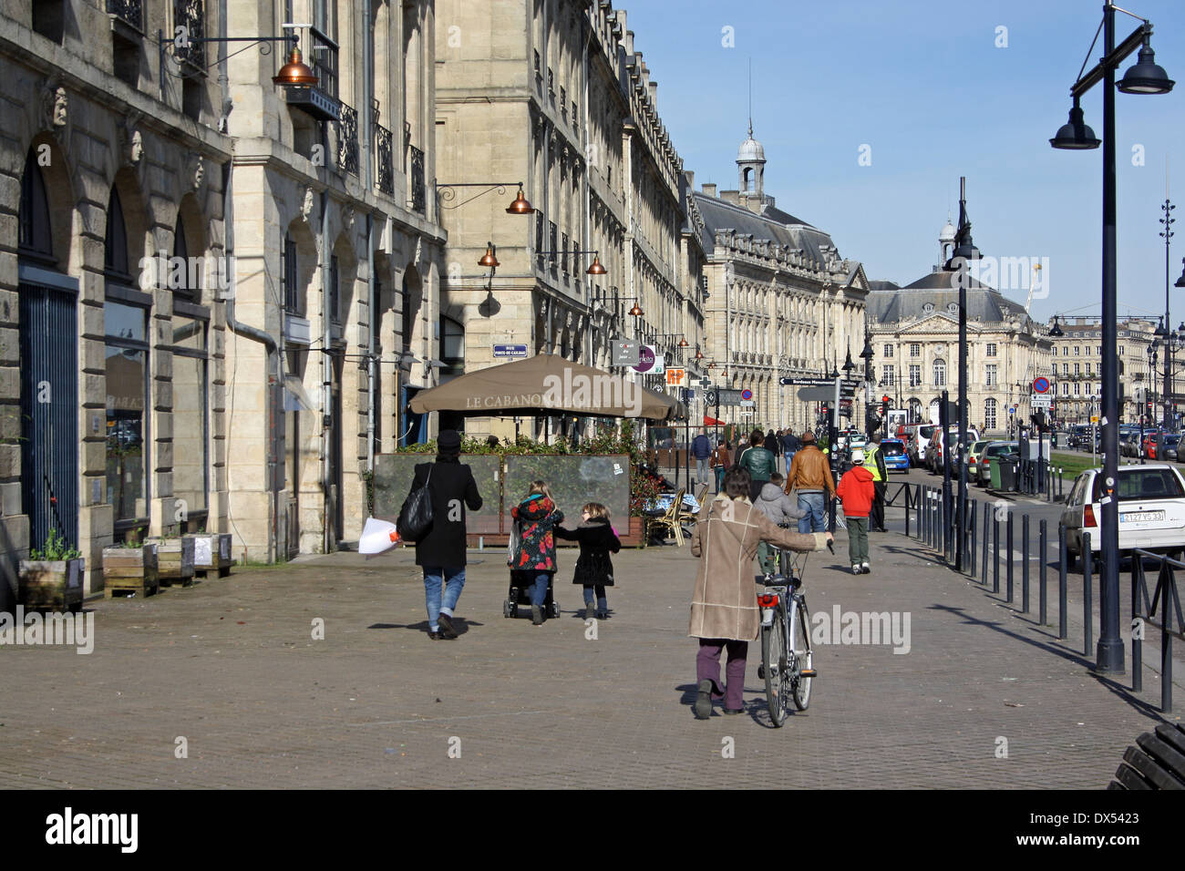 Bordeaux, France, view northwards, Quai Richelieu Stock Photo