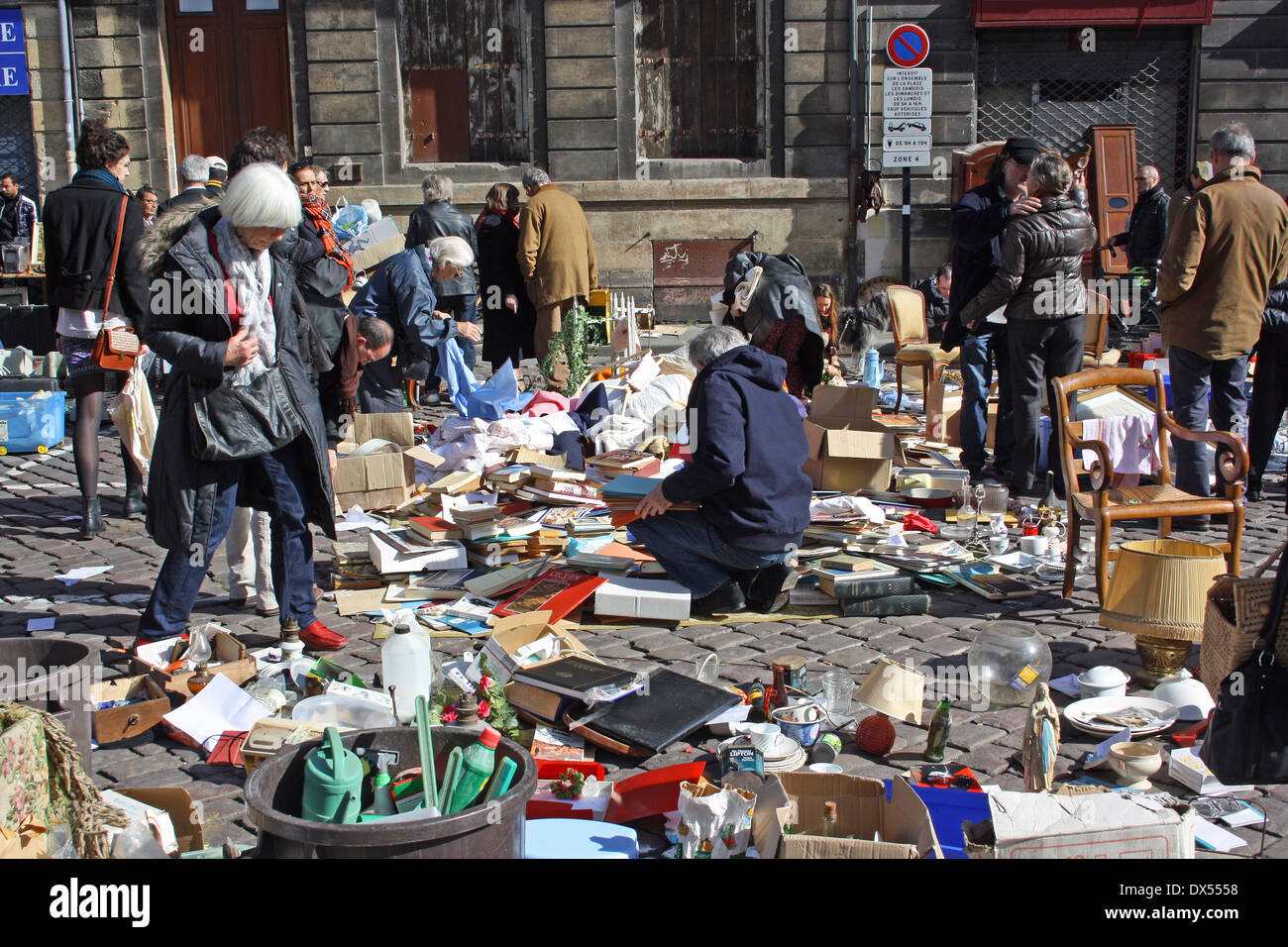 Sunday Flea Market, Place Duburg, Bordeaux, France Stock Photo Alamy