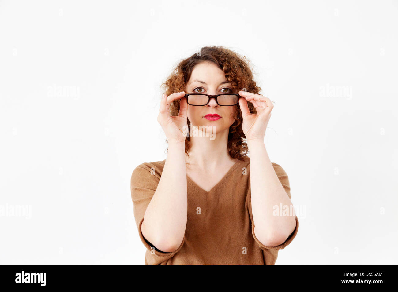 Young woman with glasses Stock Photo