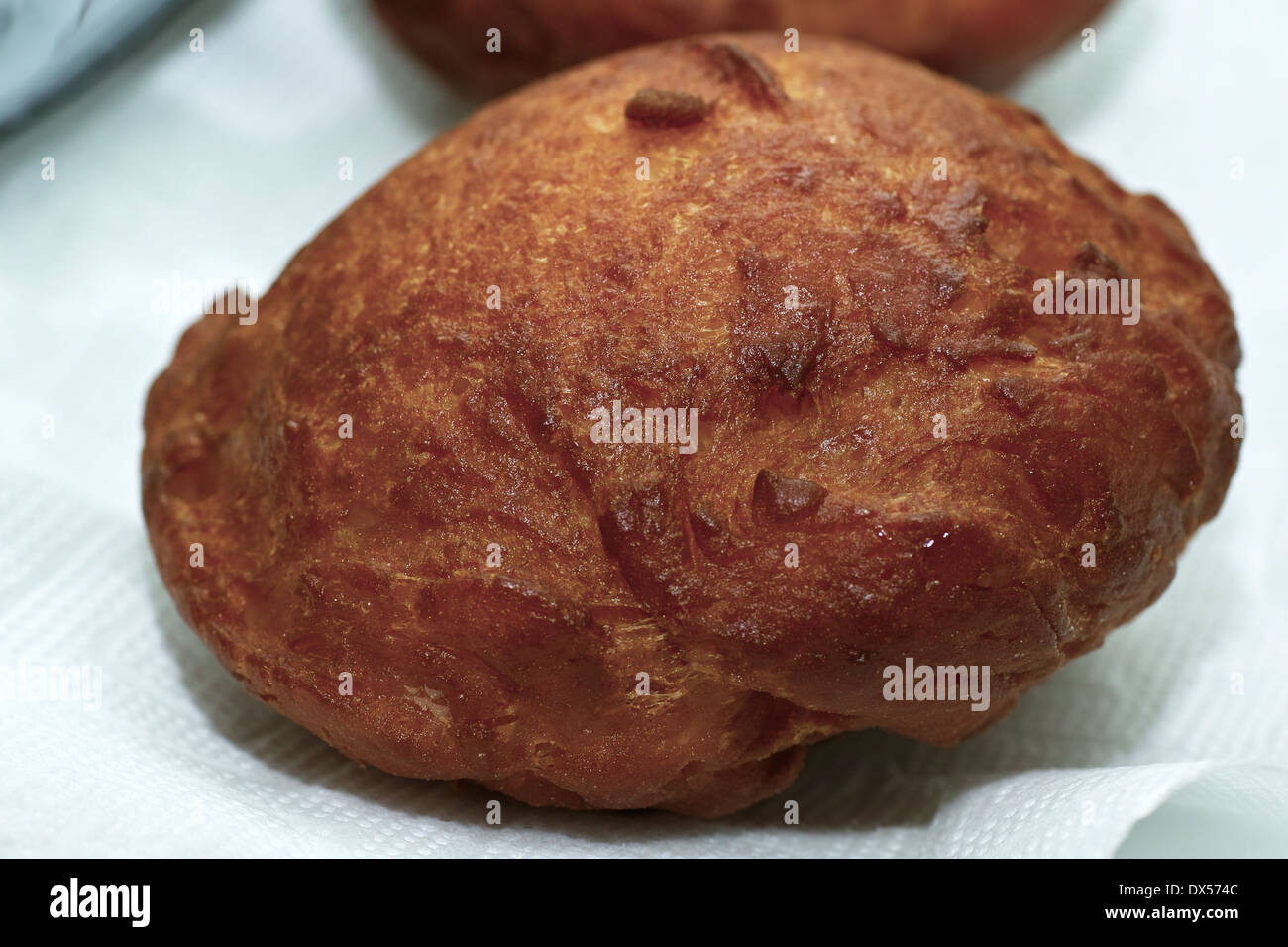 Homemade donuts with rose's stuffing. On the Polish table, in Polish