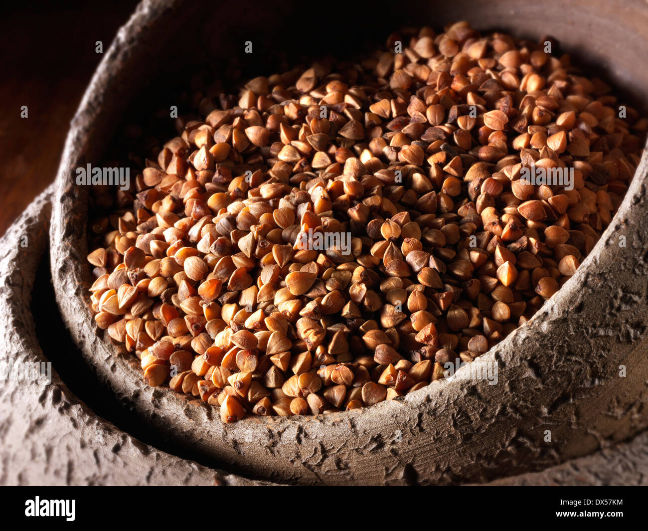 Roasted buckwheat seeds - stock photos Stock Photo