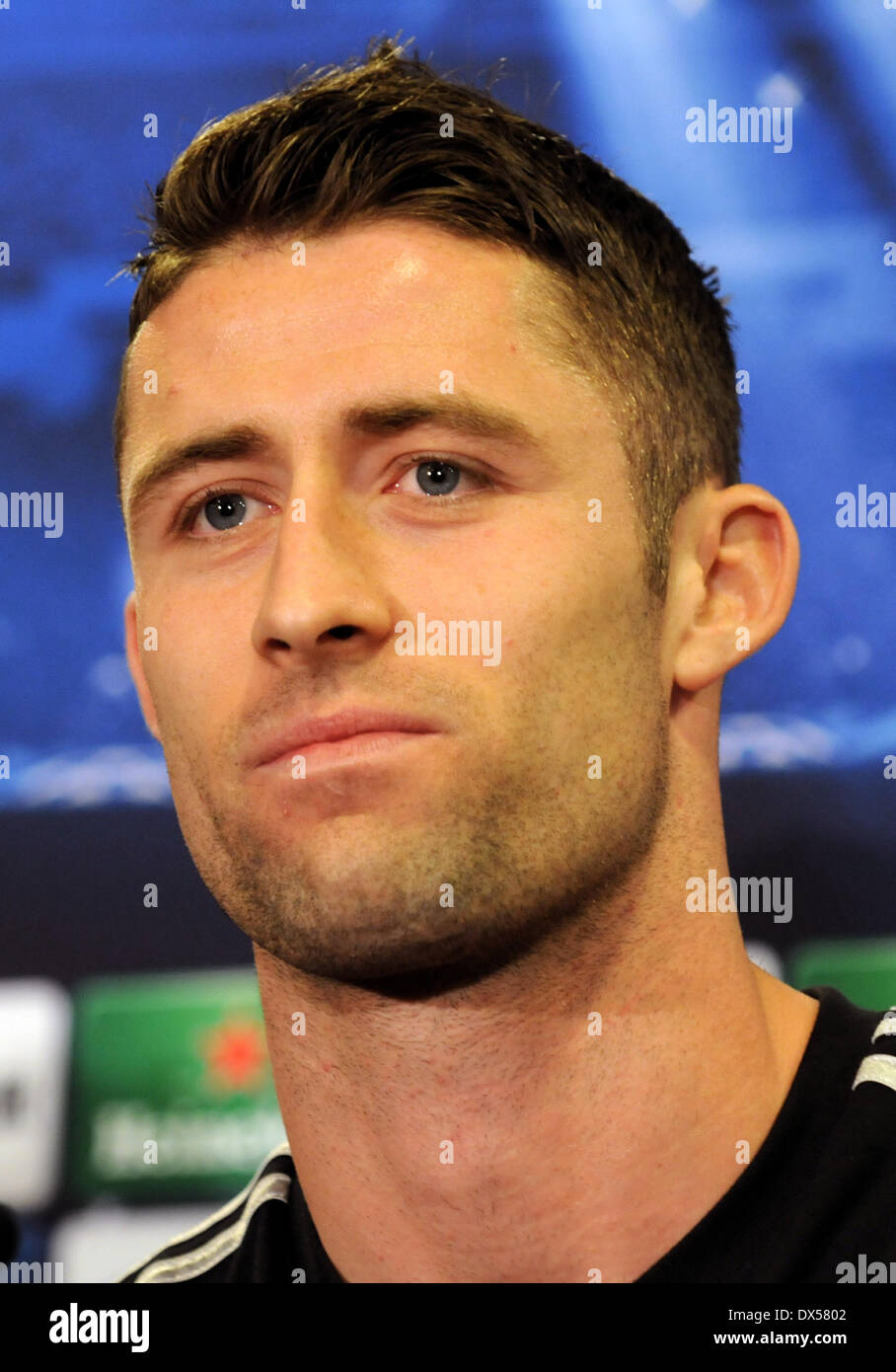 London, UK. 17 March 2014. Chelsea and England defender, Gary Cahill at the UEFA Champions League Press Conference at Stamford Bridge  before Chelsea's match vs Galatasaray on March 17th 2014 Credit:  KEITH MAYHEW/Alamy Live News Stock Photo