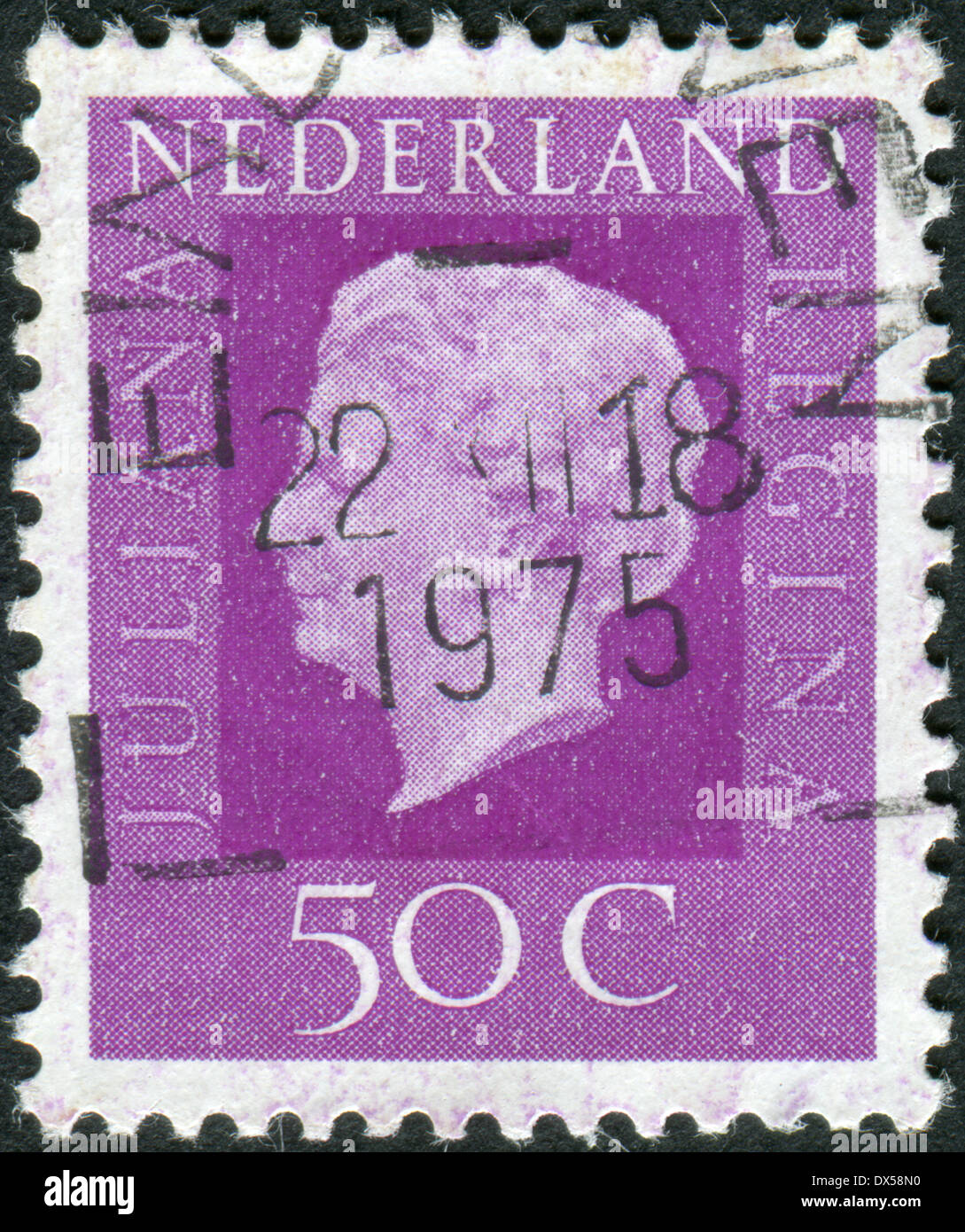 NETHERLANDS - CIRCA 1972: Postage stamp printed in the Netherlands, shows Queen Juliana, circa 1972 Stock Photo