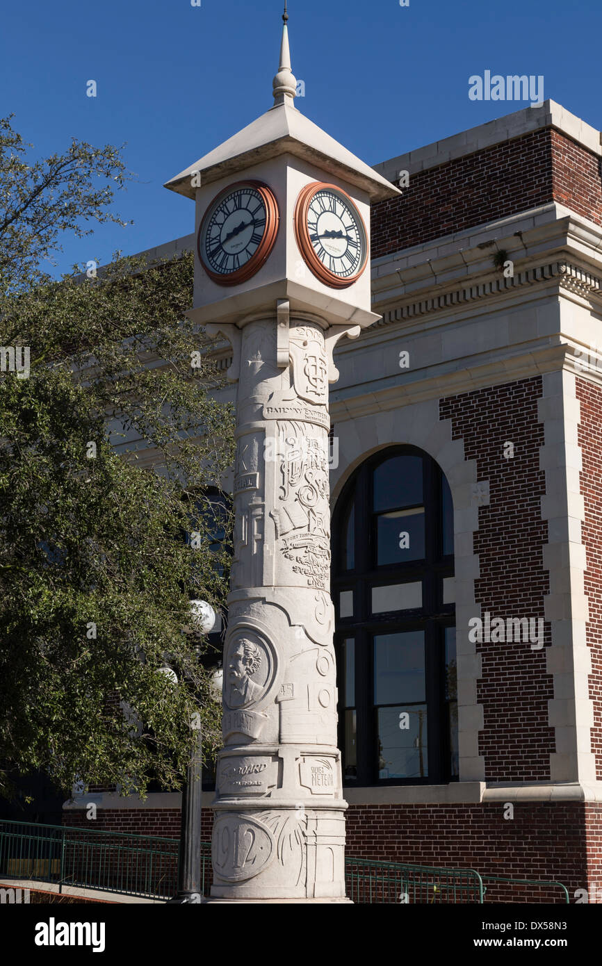 Centennial Clock Keep, Tampa Union Station, Tampa, FL, USA Stock Photo