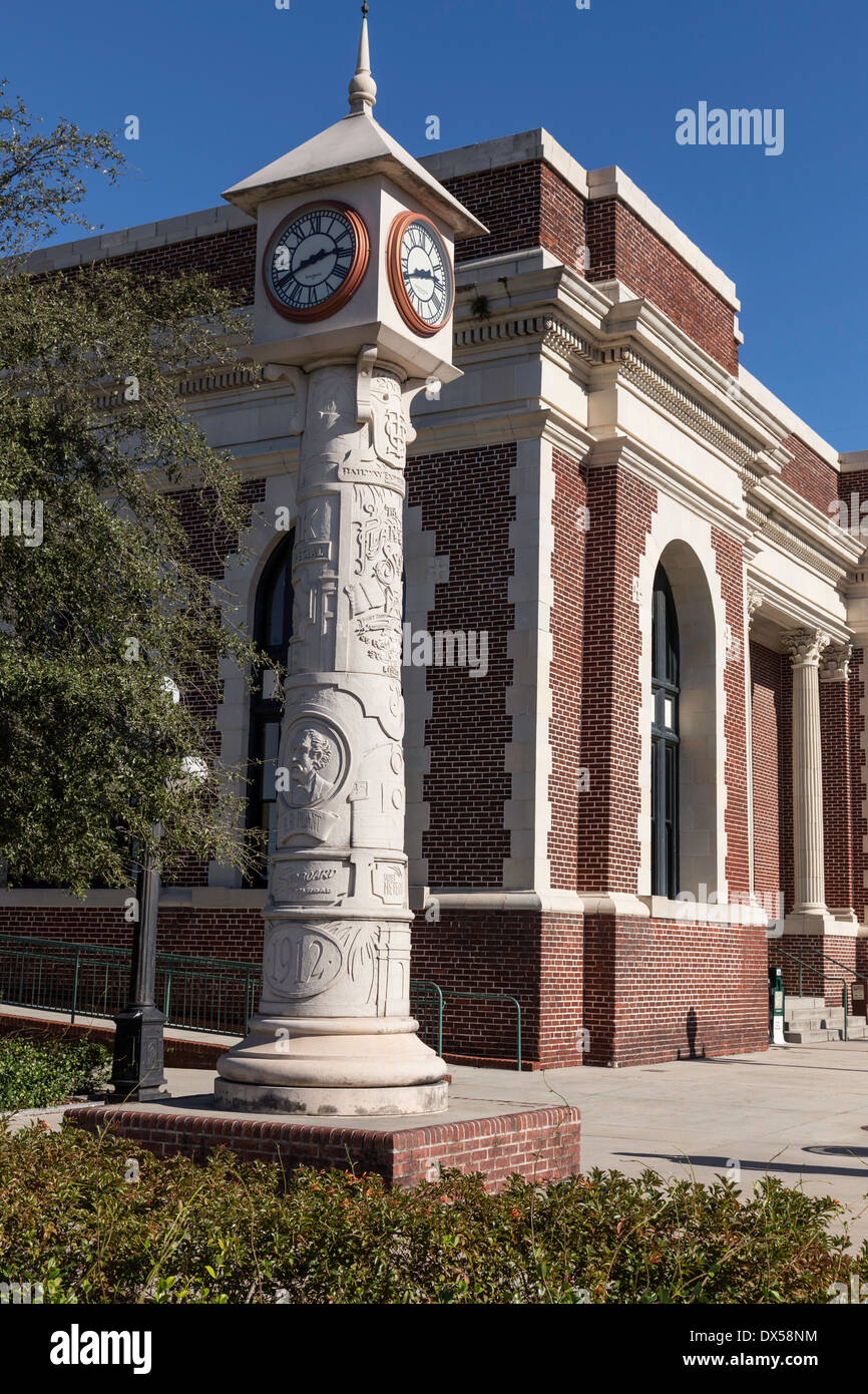Centennial Clock Keep, Tampa Union Station, Tampa, FL, USA Stock Photo