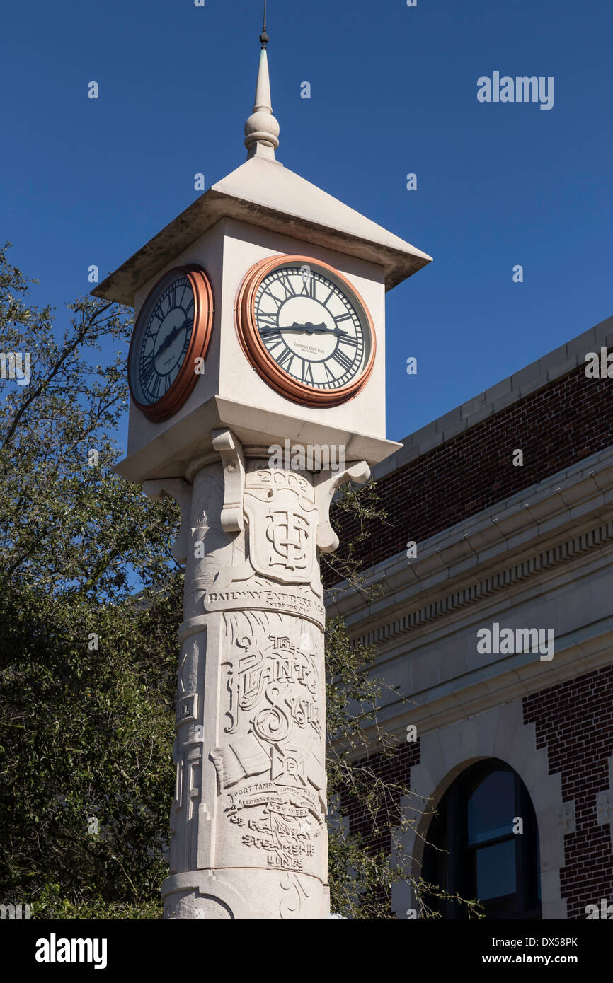 Centennial Clock Keep, Tampa Union Station, Tampa, FL, USA Stock Photo