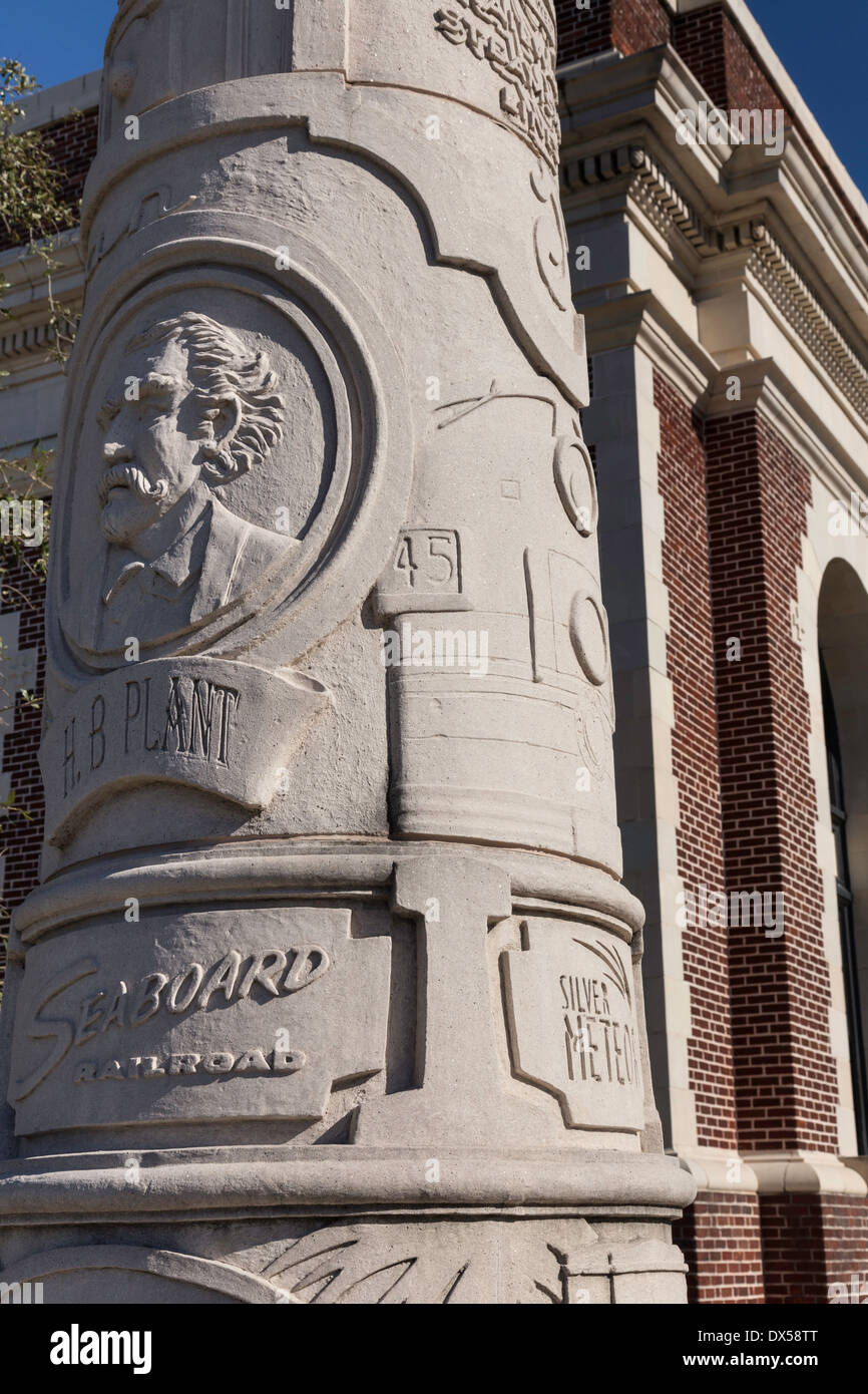 Centennial Clock Keep, Tampa Union Station, Tampa, FL, USA Stock Photo