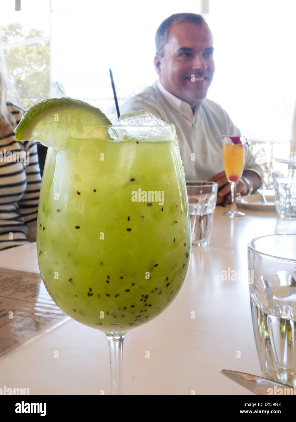 Exotic Kiwi Cocktail Stock Photo Alamy