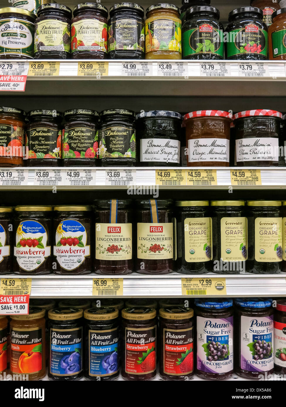 Jellies, Preserves and Jams Aisle, Publix Super Market in Tampa