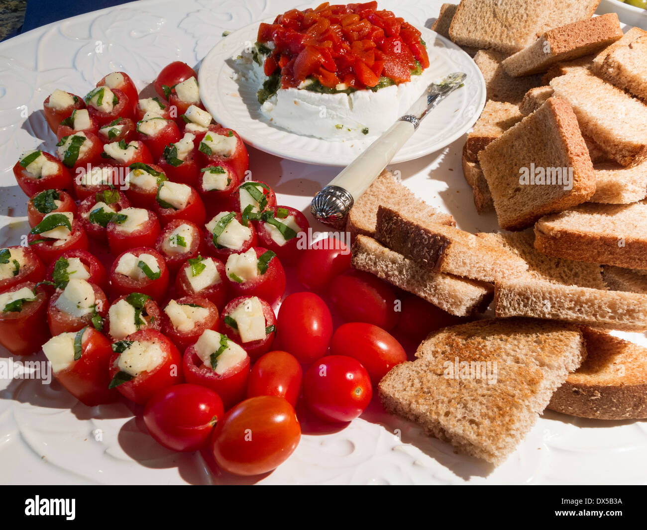 Hors D'oeuvres Platter Stock Photo Alamy