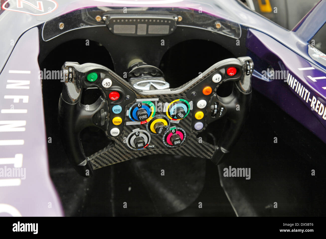 Steering Wheel of a Red Bull RB6 Stock Photo - Alamy