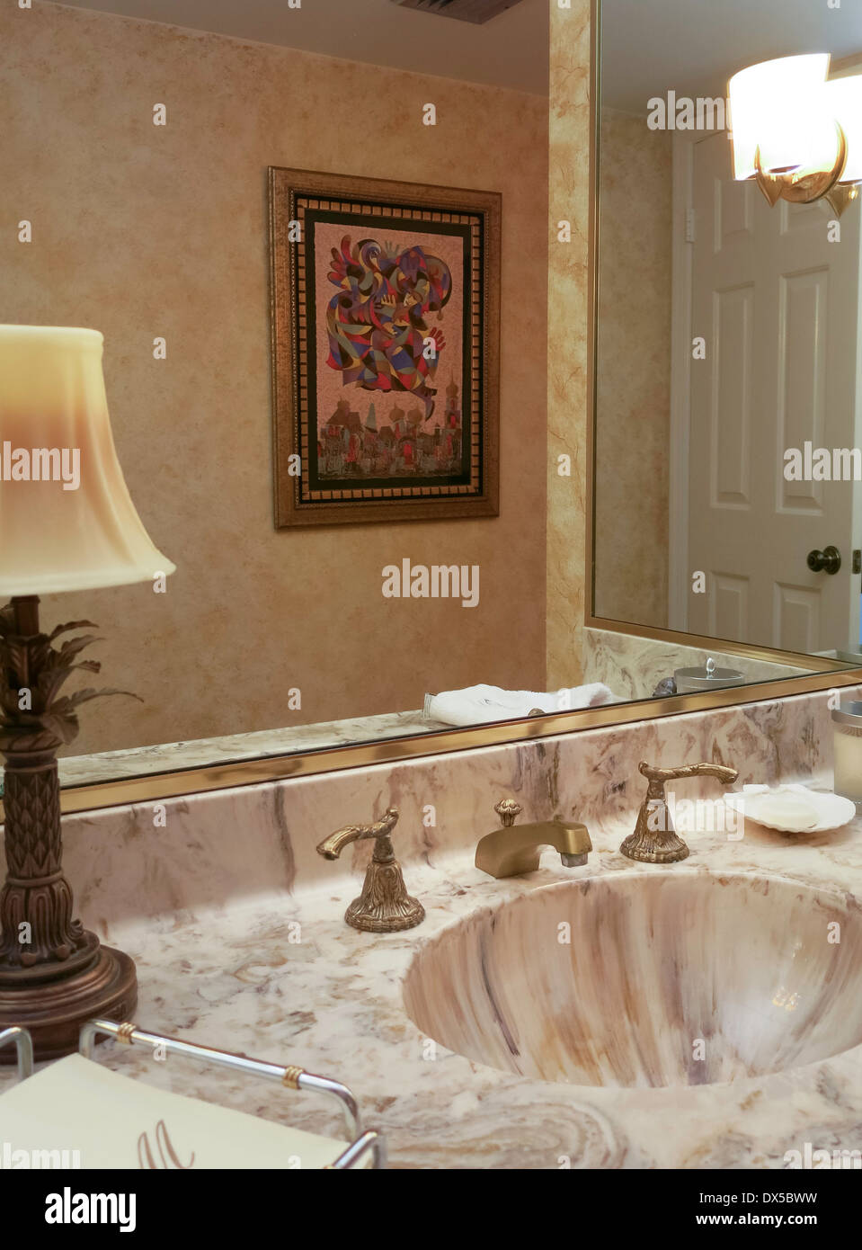 Home Interior Bathroom With Seamless Bathroom Countertop Sink