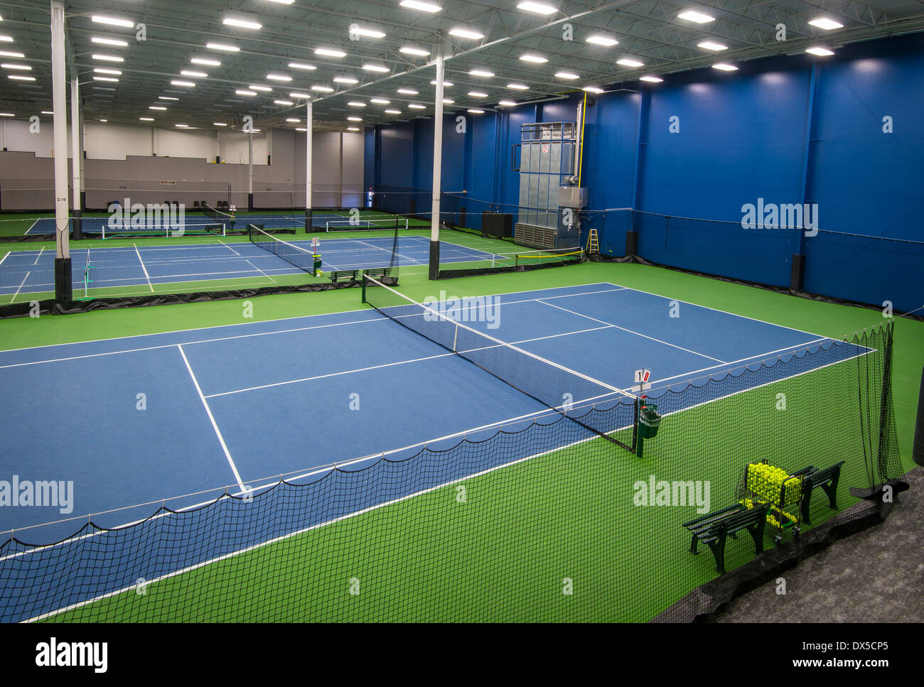 Indoor Tennis Courts Stock Photo - Alamy