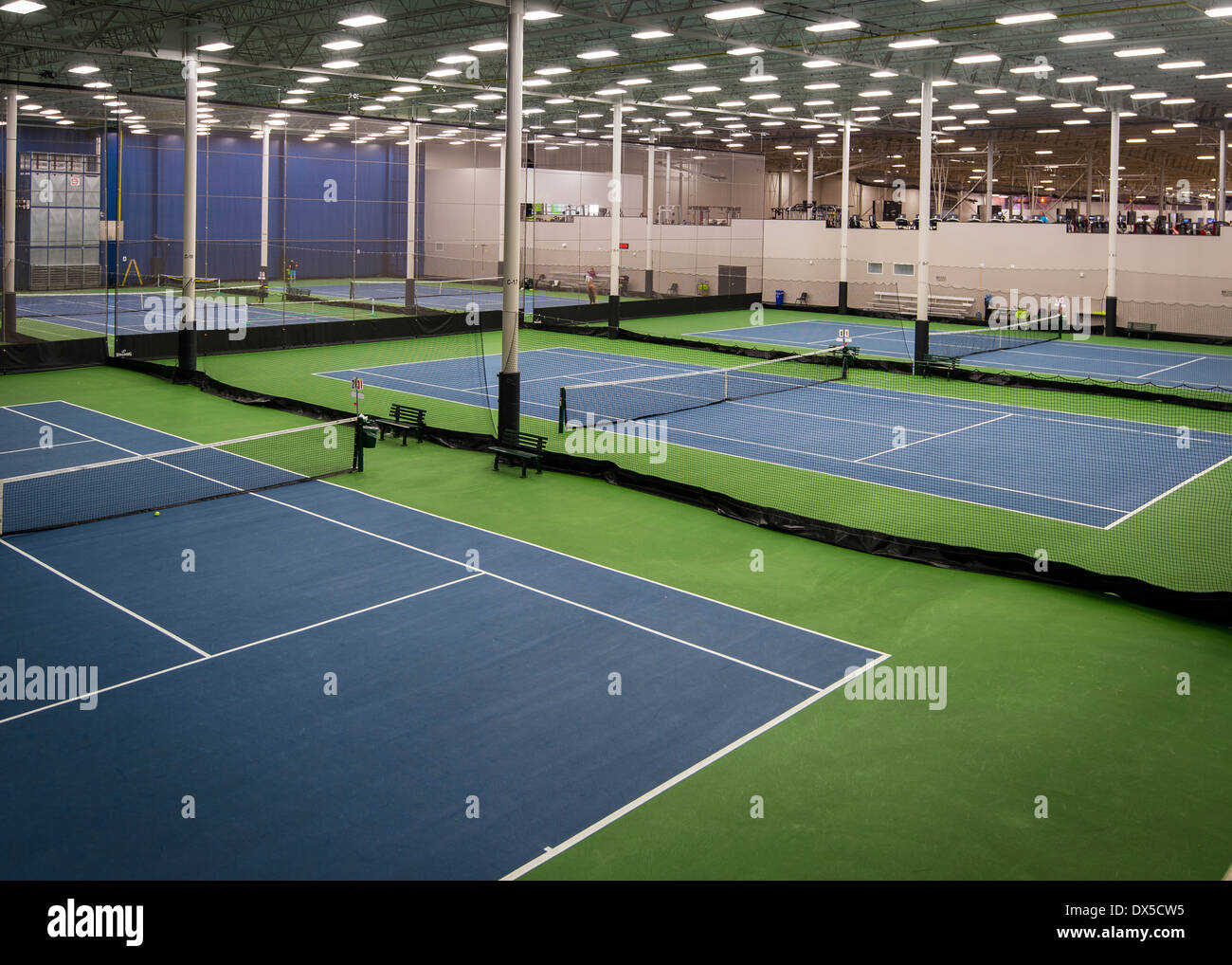 Indoor Tennis Courts Stock Photo