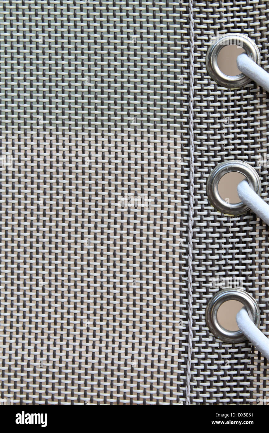 Mesh Fabric and Grommets Stock Photo