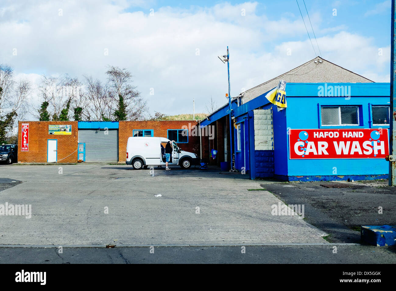 A hand car wash in Swansea, Wales Stock Photo Alamy