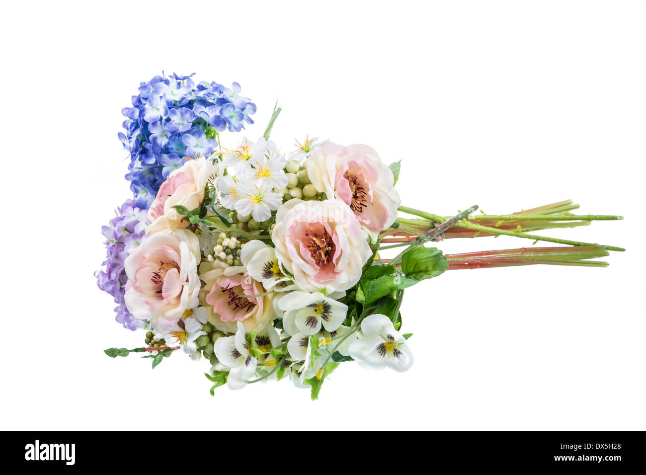 Bouquet of artificial flowers made of plastic Stock Photo Alamy