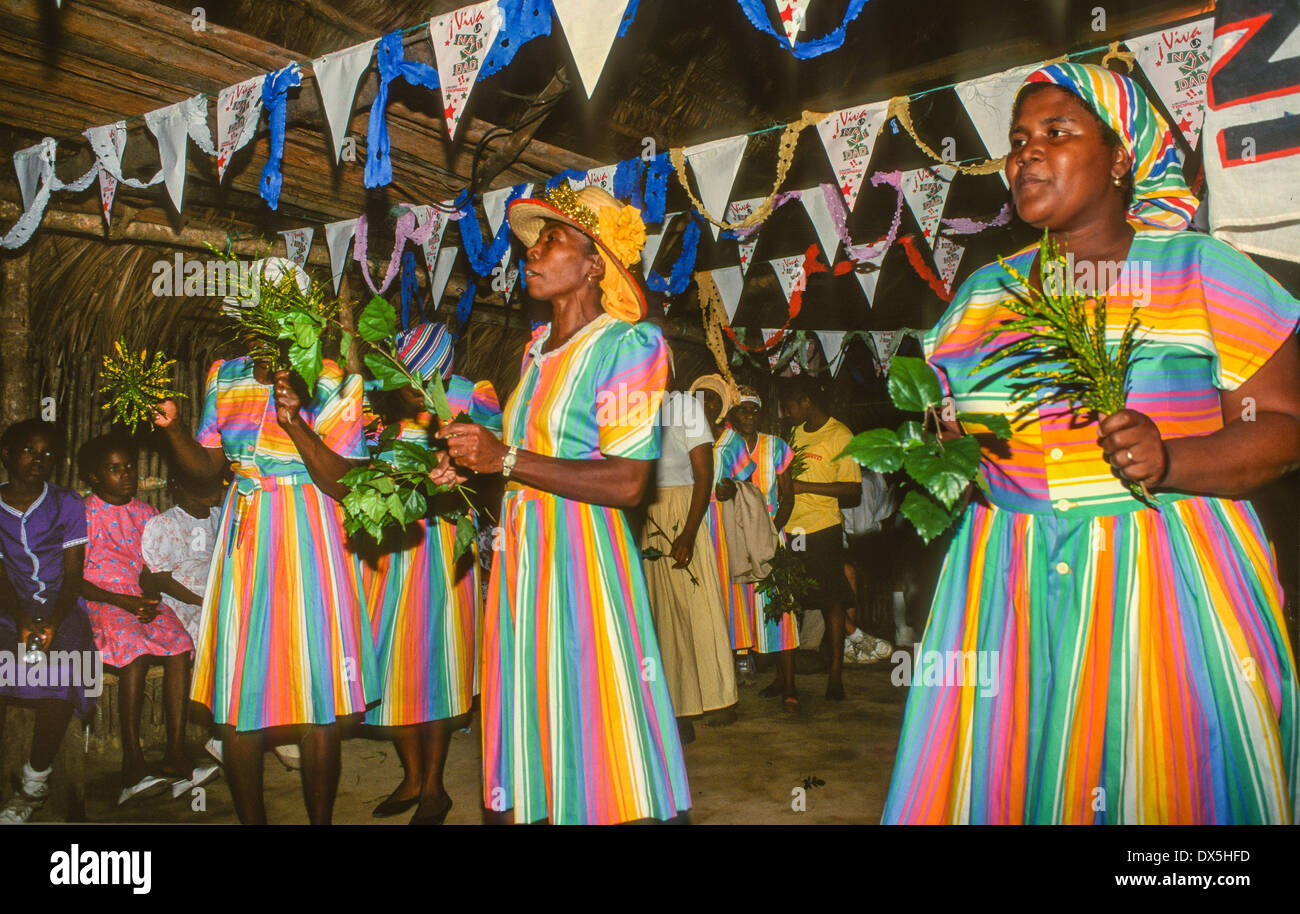 BATALLA, HONDURAS - Garifuna women dances during New Years Eve celebration  Stock Photo - Alamy
