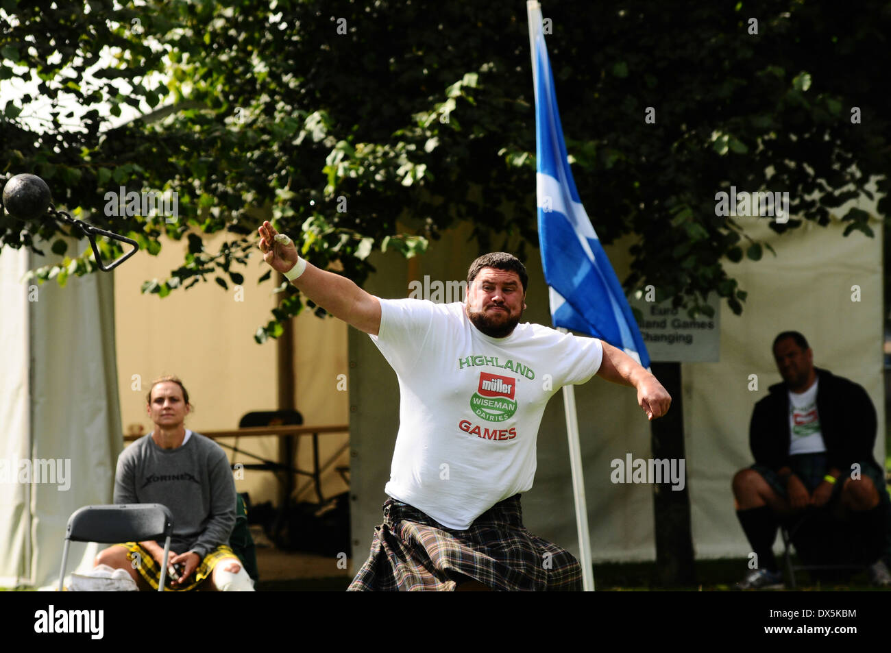 Scottish heavy weight competitors in Glasgow Green during the World